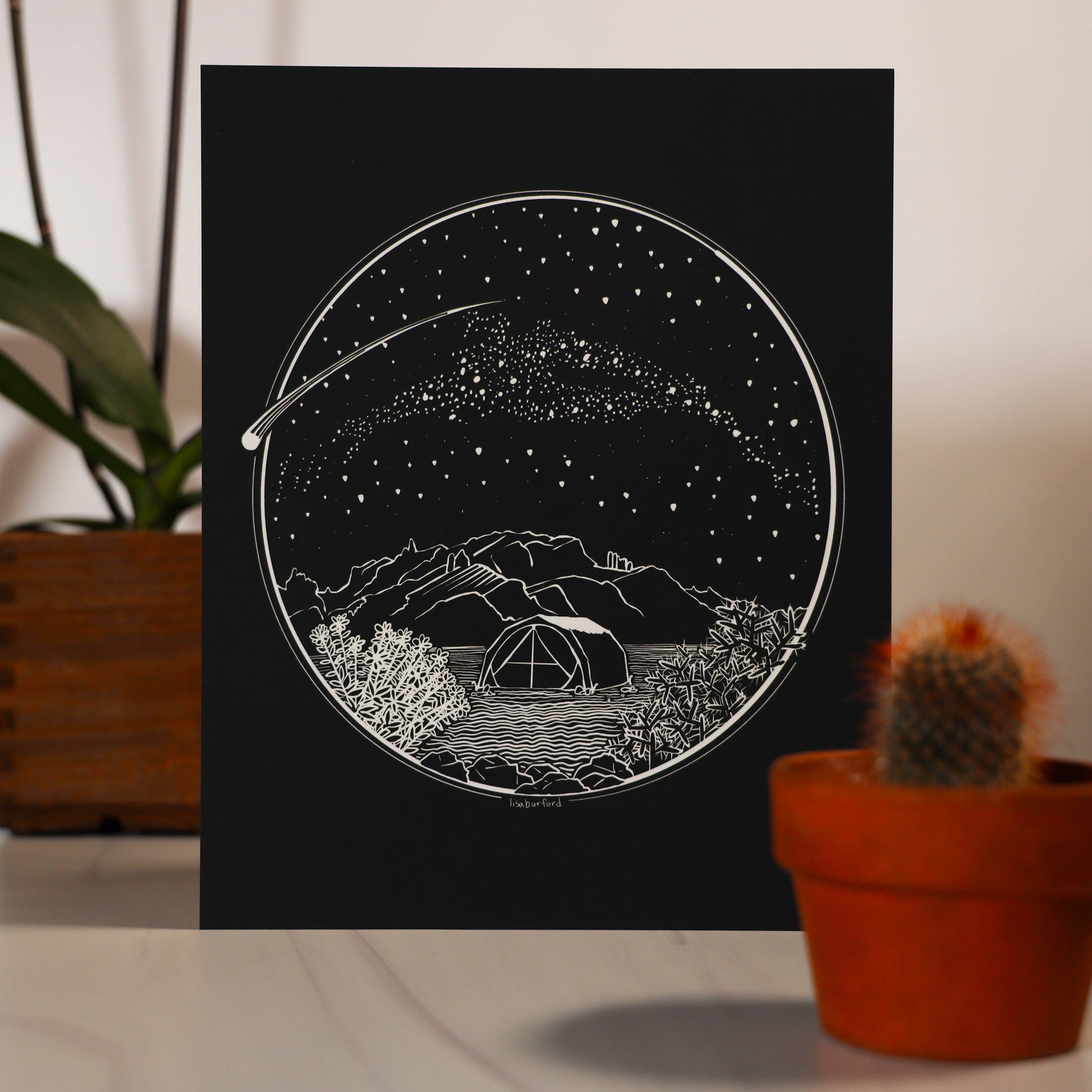 Desert Camping 8x10 Print