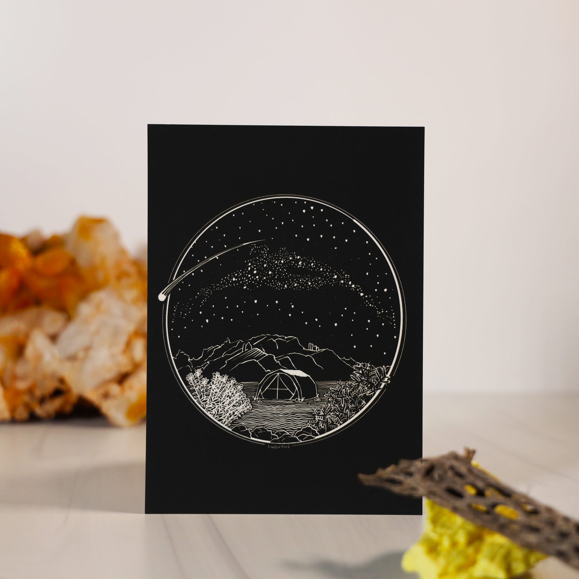 Desert Camping Postcard Print