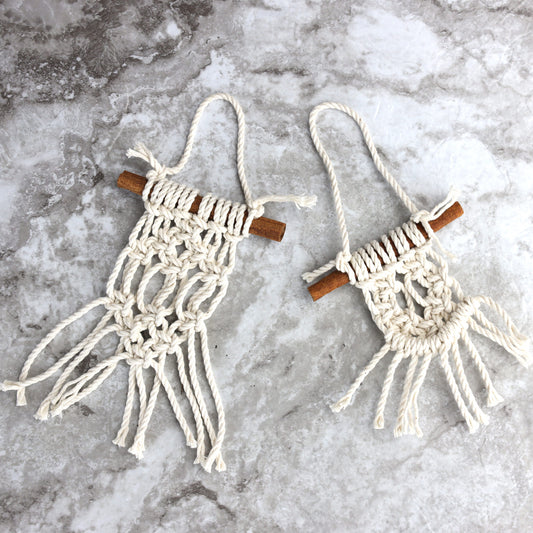 Fiber Art Hanging Ornament Set