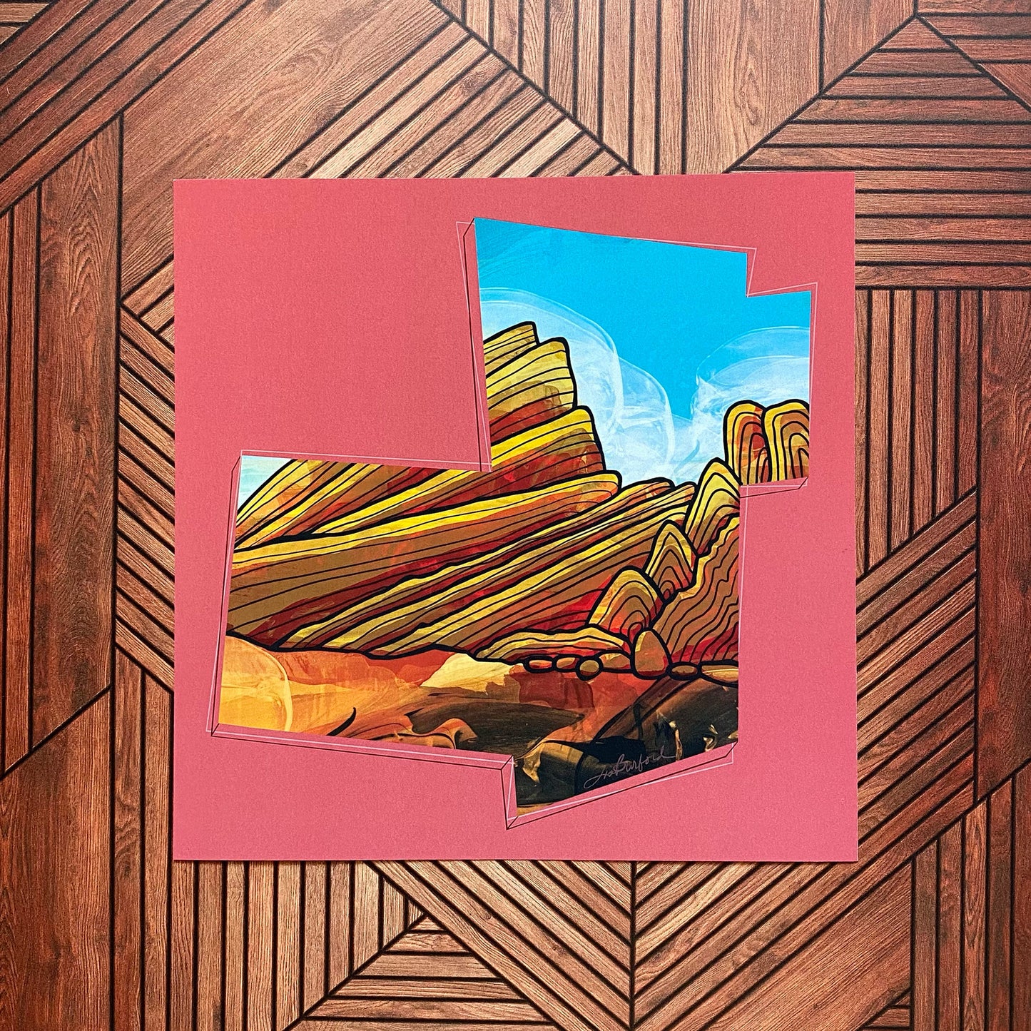 Monzogranite Day Print by Lisa Burford