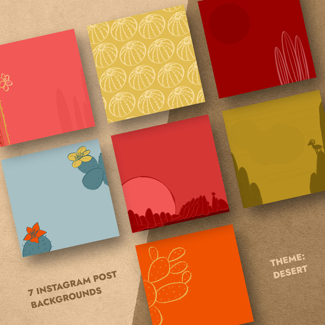Instagram Post Backgrounds - Desert Theme