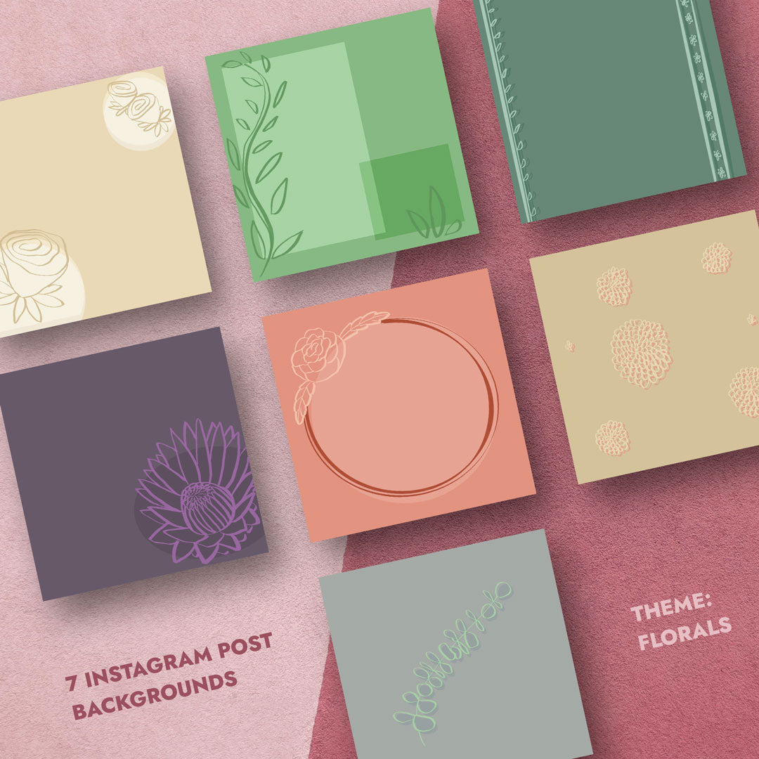 Instagram Post Backgrounds - Floral Theme