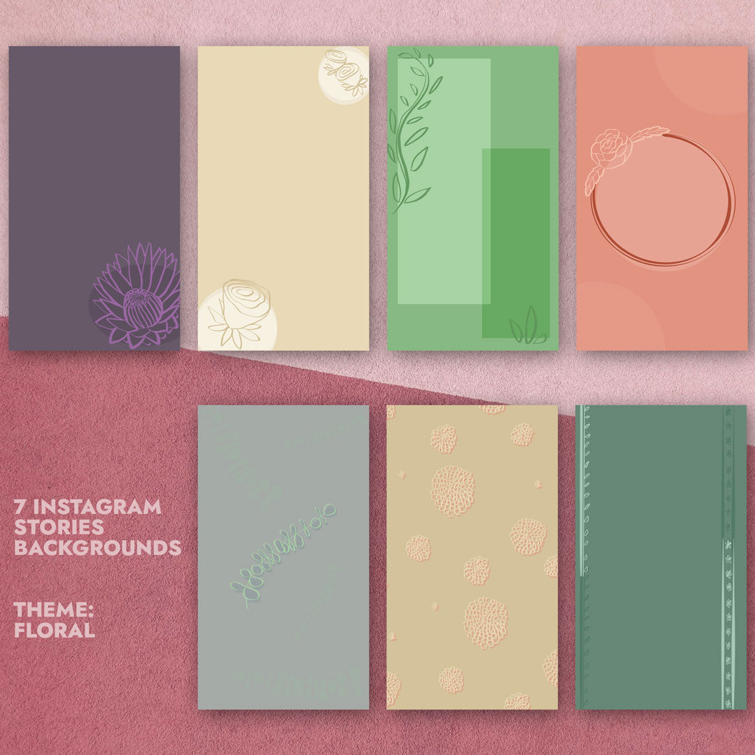 Instagram Stories Backgrounds - Floral Theme