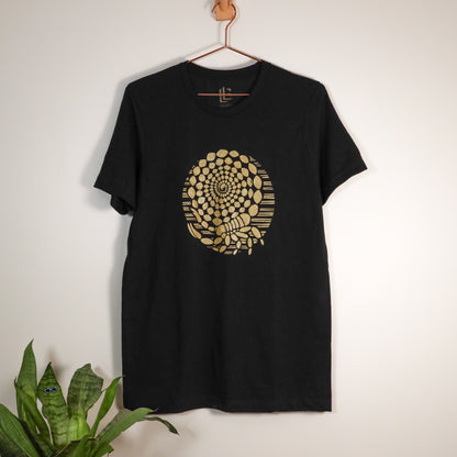 Desert Gold Scorpion T-shirt in Black